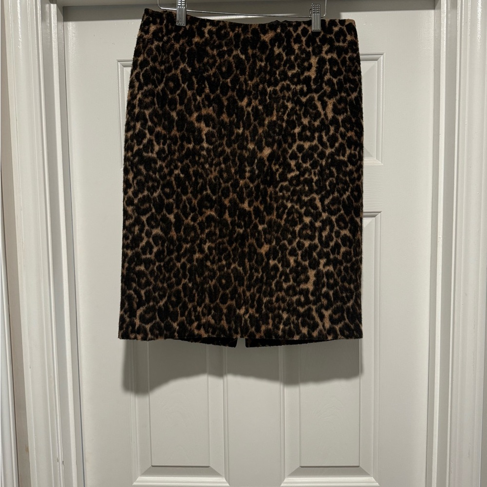 Talbots Leopard Print Pencil Skirt
